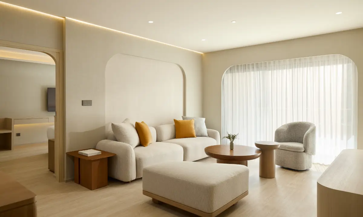 Skyview Suite living room for family or large group